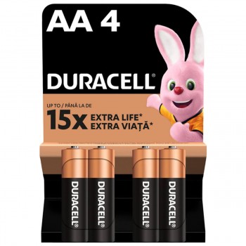 Батарейки Duracell AA (LR6) MN1500, щелочные 1.5 V, блистер 4 шт