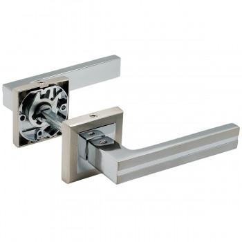 Дверная ручка на розетке MPN SN/CP (сатин/хром) для межкомнатных дверей SKT-L413