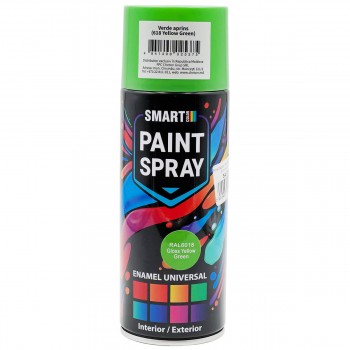 Эмаль аэрозольная универсальная Smart Color ярко-зеленый глянцевый RAL6018 350 г
