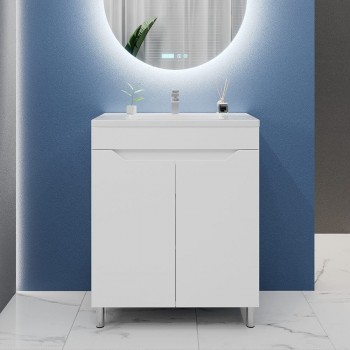 Dulap sub lavoar pentru baie Bayro Selena 502 x 820 mm, de podea, alb mat