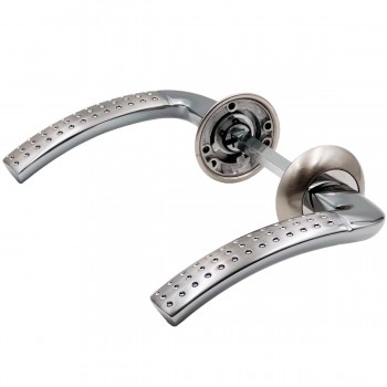 Ручка дверная EADER SN/CP 026 сатин никель/хром