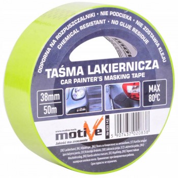 Bandă de mascare auto termo-rezistentă Motive 38 mm x 50 m, verde