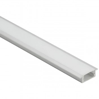 Profil din aluminiu încastrat Elmos HL-BAPL001 pentru bandă LED 12 mm, dispersor opal, 23.1 x 8.8 x 2000 mm