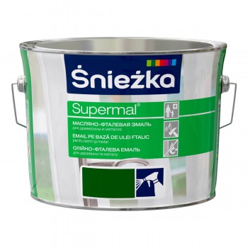 Vopsea de ulei-ftalic Sniezka Supermal verde lucios RAL6002 2,5 l