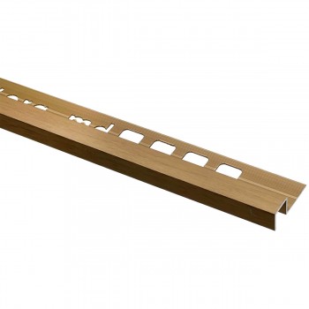 Profil pentru gresie universal cub LL10 Dekora (din aluminiu; 10 mm, 2.5 m) Brush Matt Wayfar Gold