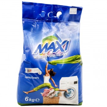 Стиральный порошок MAXI Washing Clean Spring Flowers, 6 кг, для цветных и белых тканей