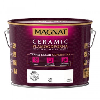 Vopsea ceramică lavabilă albă Magnat Ceramic pentru pereți și tavane, 5 L