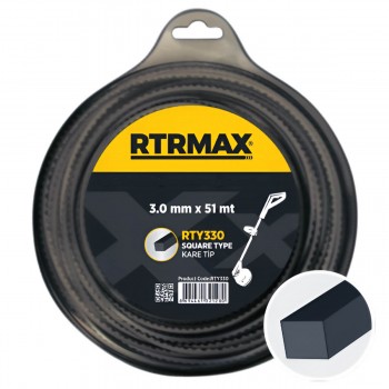 Fir pentru trimer RTRMAX (3.3 mm; 42 m; negru; pătrat) RTY333