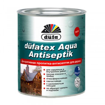 Антисептик Dufa dufatex Aqua Antiseptik декоративный для дерева белый 0,75 л