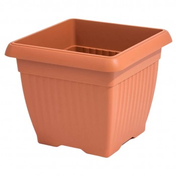 Горшок для цветов Prosperplast Terra DKWT24-R624, пластиковый, 24х20 см, объем 7 л, терракотовый