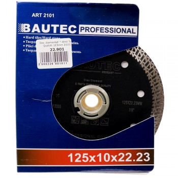 Диск алмазный сплошной (125х10х22.23 мм) BAUTEC Professional 2101