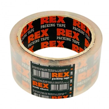 Bandă adezivă transparentă REX pentru ambalare (45 mm x 100 m)