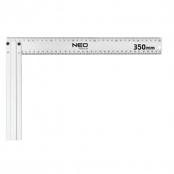 Echer de construcții din aluminiu NEO Tools 350 x 190 mm, cu scară metrică 72-146