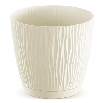Горшок для цветов Prosperplast Sandy P DSY150P-CY728, 15x14 см, 1,6 л, кремовый