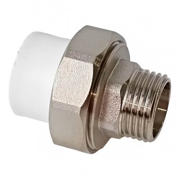 Американка полипропиленовая Sereneplast 32 мм, 1 НР (папа), белый 0311063
