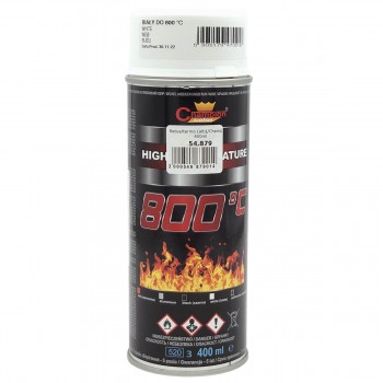 Термостойкая эмаль Champion Color Heat-resistant Enamel 400 мл, белая, +800°C