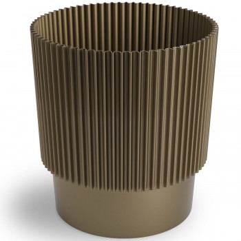 Ghiveci pentru flori Don-Plast Elsa DEL15, 2,92 L, d.150x177 mm, din plastic, auriu