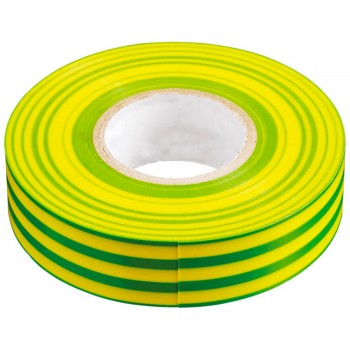 Bandă izolantă PVC 19 mm, 20 m, galben-verde Panlight (80804)