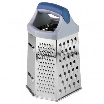Răzătoare de bucătărie hexagonală mare, 6 fețe, din inox, pentru legume și cașcaval