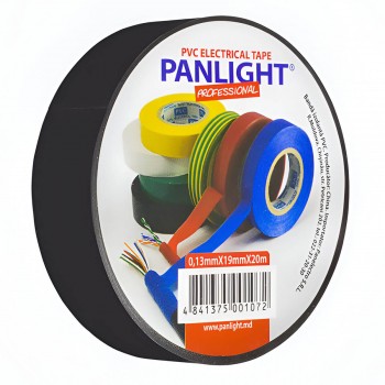 Изолента ПВХ 19 мм, 20 м, черная Panlight (80808)