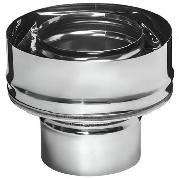 Старт-сэндвич дымохода FERRUM F0303 d.115х200 мм, из нержавеющей стали AISI 430, 0.5 мм