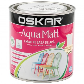 Эмаль на водной основе OSKAR Aqua Matt грязно-белый глянцевый, для дерева, металла и кладки 0.6 л