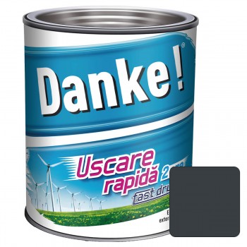 Эмаль Danke! алкидная серый антрацит глянцевая 0,75 л RAL 7016