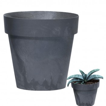 Горшок для цветов Prosperplast Cube Beton Effect DCUB140E-S433 1.2 л, 14х12.4 см, пластиковый, антрацит