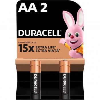 Батарейки Duracell Basic AA LR6 MN1500, щелочные 1.5 В, 2 шт