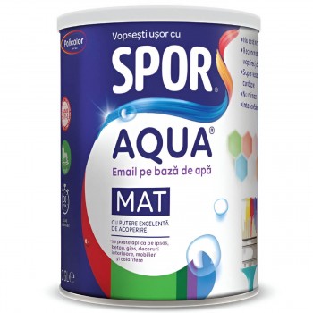 Эмаль на водной основе Spor Aqua для дерева и металла, матовая белая, 0,6 л
