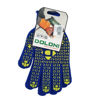 Mănuși universale tricotate DOLONI albastre XL (Art. 646)