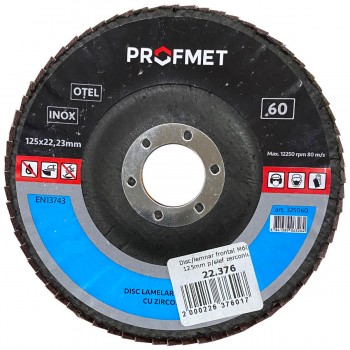 Disc lamelar pentru metal/lemn Profmet (325060) 125x22,2 mm M60