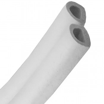 Garnitură de etanșare Profmet pentru uși și ferestre, de tip D, 9x7,5 mm, 6 m, albă