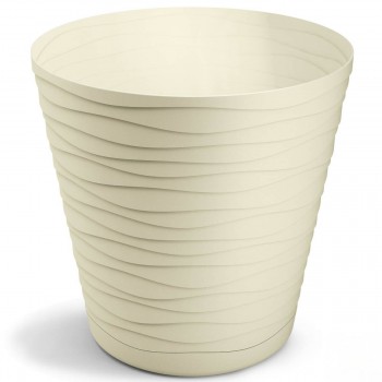 Ghiveci pentru flori Don-Plast Tedi DT19, d.190x190 mm, din plastic, cremă