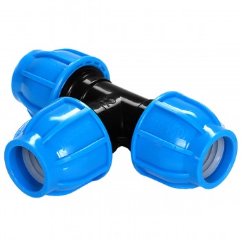 Teu compresiune egal pentru țevi din polietilenă DATKA 20x20x20 mm, PN16