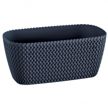 Горшок для цветов Prosperplast Splofy Case 4 л, 29,7х14,5х13,3 см, овальный, антрацит DSPC300-S433