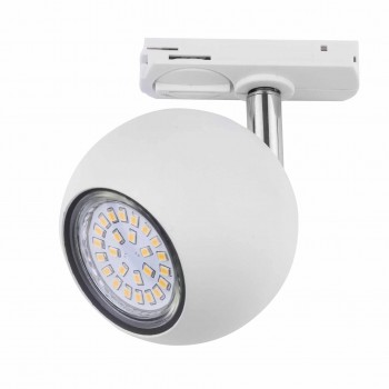 Corp de iluminat pe șină TK Lighting Tracer alb, monofazat GU10, IP20, 120x90x80 mm (Art. 4040)