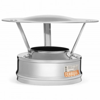 Оголовок для дымохода Ferrum d.115х200 мм, из нержавеющей стали AISI 430, 0,5 мм F3103