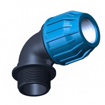 Cot pentru țevi din polipropilenă de compresie adaptor Elysee 25 x 1/2 filet extern (M)
