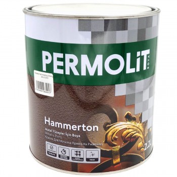 Краска для металла PERMOLIT Hammerton (прямо на ржавчину; 2.2 л; темно-коричневый) 3318