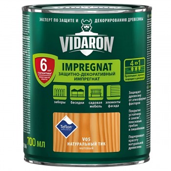 Импрегнат-грунт для древесины VIDARON V05 Натуральный Тик 700 мл