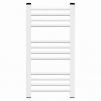 Uscător de prosoape cu apă pentru baie 500x1000 mm, din oțel, plat, alb