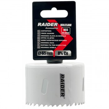 Коронка биметаллическая HSS Co 8% (65 мм) Raider 157830
