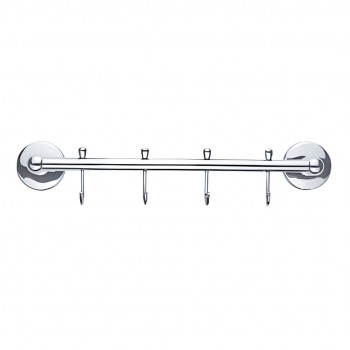 Cuier pentru baie 4 cârlige din metal crom HL918-4