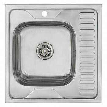 Chiuvetă pentru bucătărie Mixxus 600x600x180 mm, din oțel inoxidabil, pătrată Z6060L-08-180E