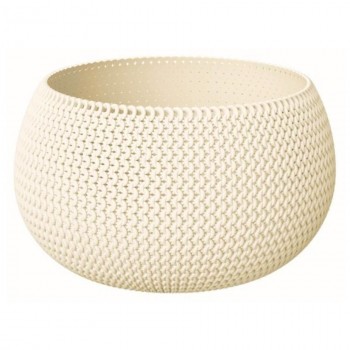 Горшок круглый Prosperplast Splofy Bowl 290х190 мм, 3.9 л, кремовый DKSP290-CY728