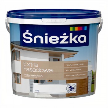Краска водоэмульсионная акриловая Sniezka Extra Fasadowa белая фасадная 5 л