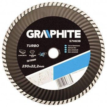 Disc diamantat Turbo Wave (230 x 22.2 mm) GRAPHITE 57H638
