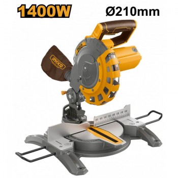 Торцовочная пила INGCO BMS14007 1400 Вт, диск 210 мм, 5000 об/мин, рез 60х120 мм, посадка 25.4 мм
