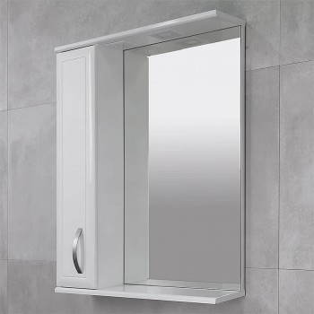 Зеркальный шкаф BAYRO Allure 650х750 мм левый белый